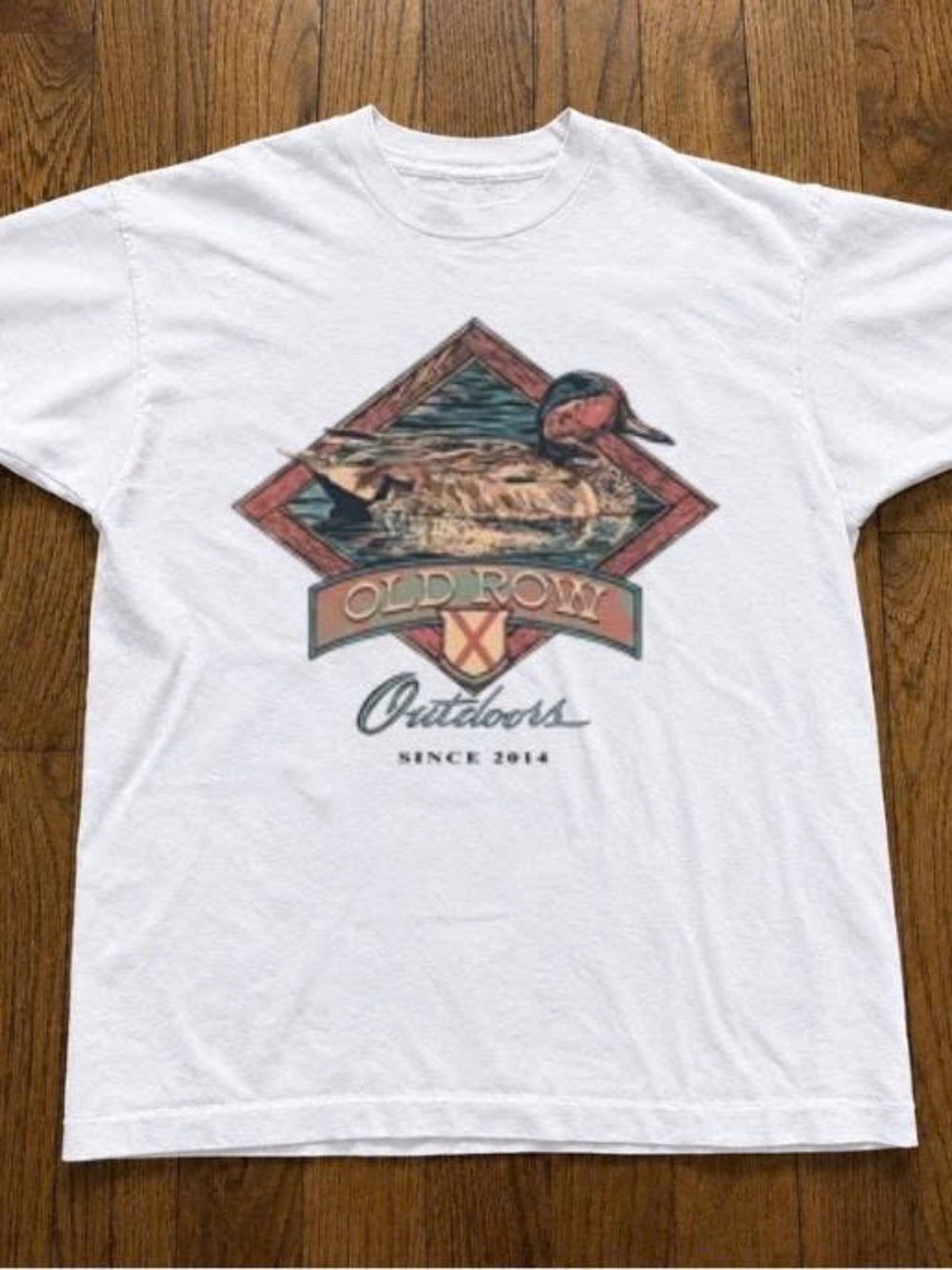 White Short Sleeve Duck Graphic Tee